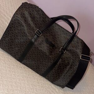Calvin Klein Monogram Black and Brown Duffel Bag